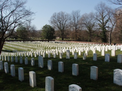Dignified white headstones stand as a regiment in this field for over 4,200 soldiers.